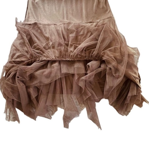 Ryu Jagged Hem Tulle Skirted Tank Top Mini Dress Size S/M - Picture 3 of 7